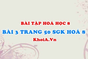 Bài 3 trang 50 SGK Hoá 8: Phản ứng hoá học